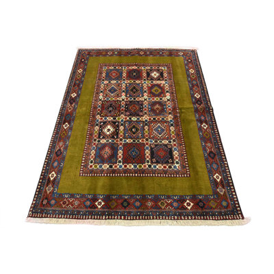 Girtrude One-of-a-Kind 4'11'' X 6'6'' 1990s Wool Area Rug Green