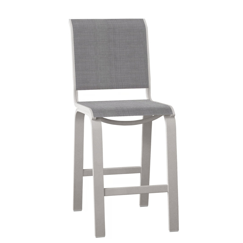 Tabouret de bar 26 po Holna, Titane Sunbrella®, Gris chaleureux texturé
