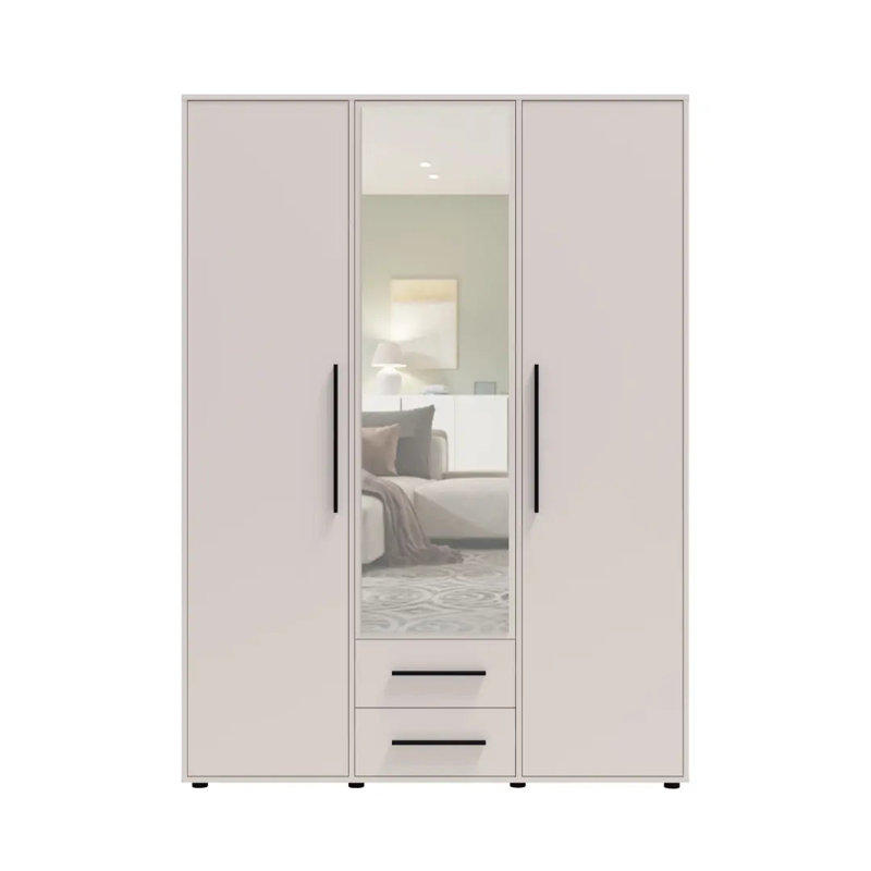Sunde Manufactured Wood Wardrobe, Cashmere