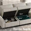 Canapé-lit modulaire en velours modulaire en velours avec repose-pieds de 116 po Teangela-1286838996