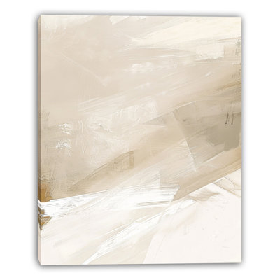 Couches de mouvement neutres Art mural abstrait moderne sur toile tendue