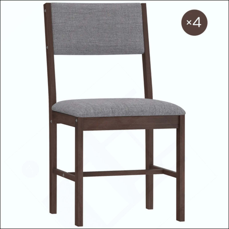 Ensemble de 4 chaises de cuisine de style rustique, ensemble de chaises de salle à manger