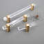 Acrylic Gray and Brass Cabinet and Drawer Pulls-717357639-728817746