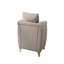 Chaise d'appoint rembourrée de style contemporain en bois avec accents dorés et beige