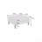 Contemporary 5Pcs Modular Sectional Set One Arm Chairs Armless Chair Ottoman L-Shaped Sectional Mineral Morgan Fabric