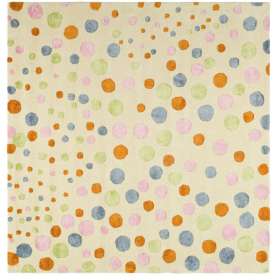 Amier Hand Tufted Wool And Viscose Polka Dots Rug