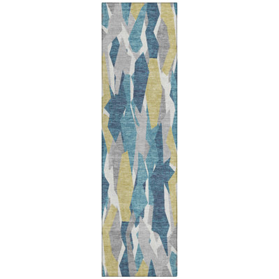 Machine Washable Indoor/Outdoor Chantille ACN2329 Stripes Rug