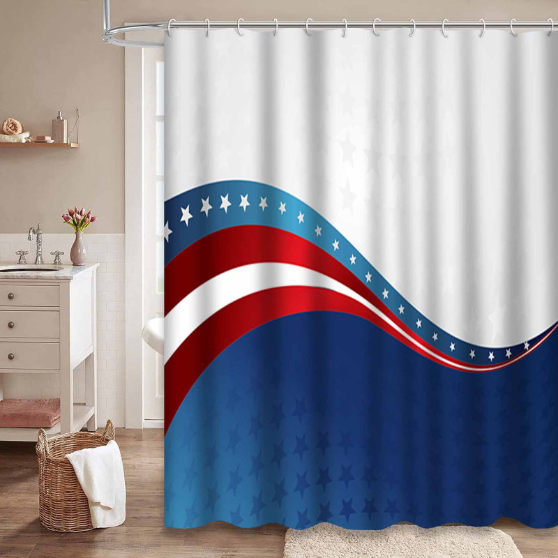Rideau de douche Patriotic Wave, L 72 po x l 72 po