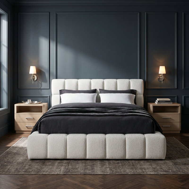 Nomad 3 Piece King Bedroom Set, 3 Pcs: Bed, 2 Nightstands, Queen