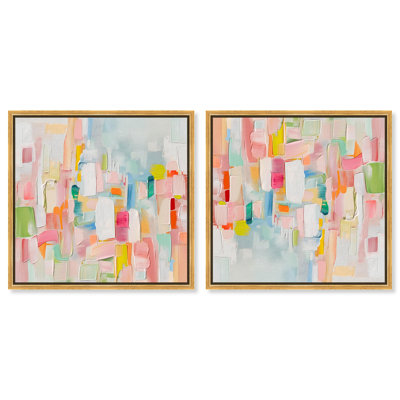Symphonie de couleurs «I» sur toile satinée, art par Art Remedy