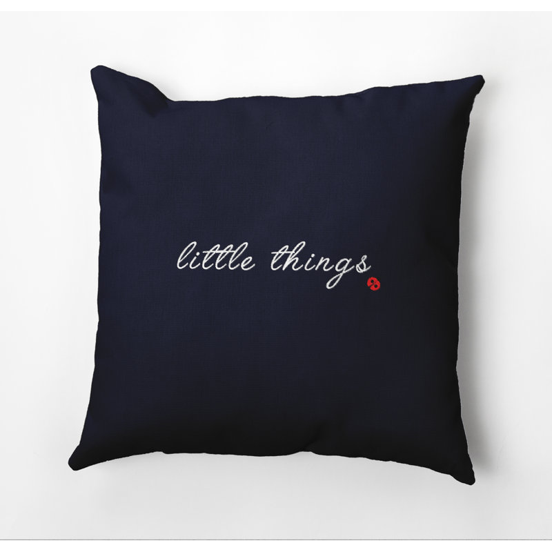 Housse et insert de coussin carré imprimé, Bleu marine, 20 po x 20 po
