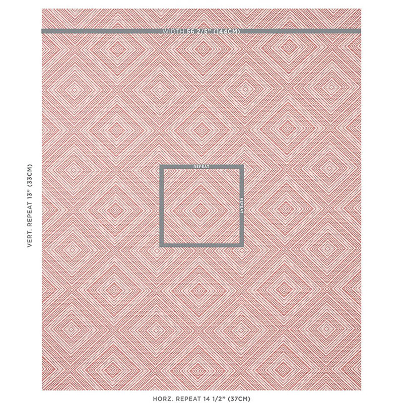 Tissu intérieur / extérieur Tortola, Corail