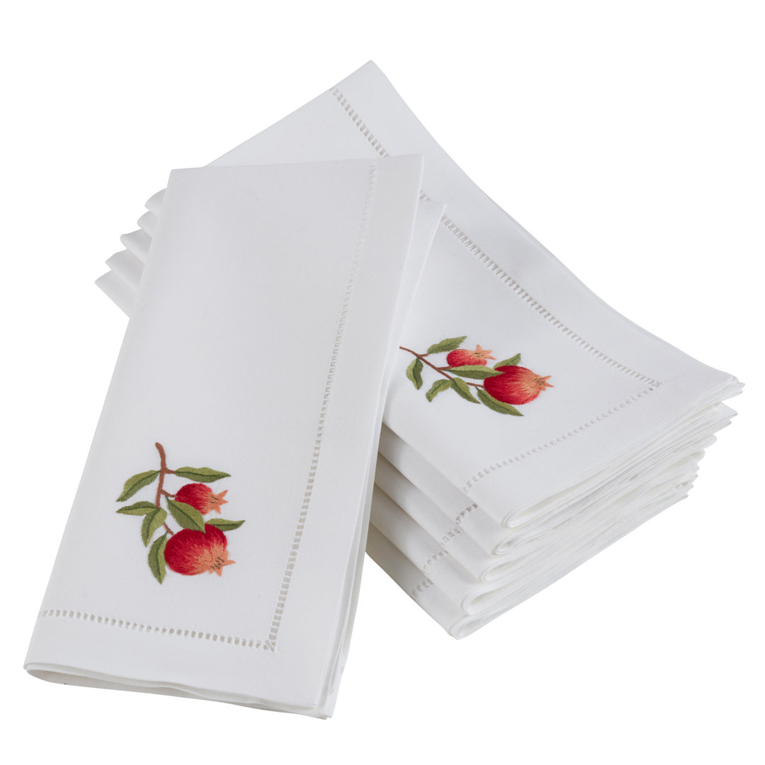 Keomi Cotton Embroidered Square Napkin (Set of 6) Gracie Oaks