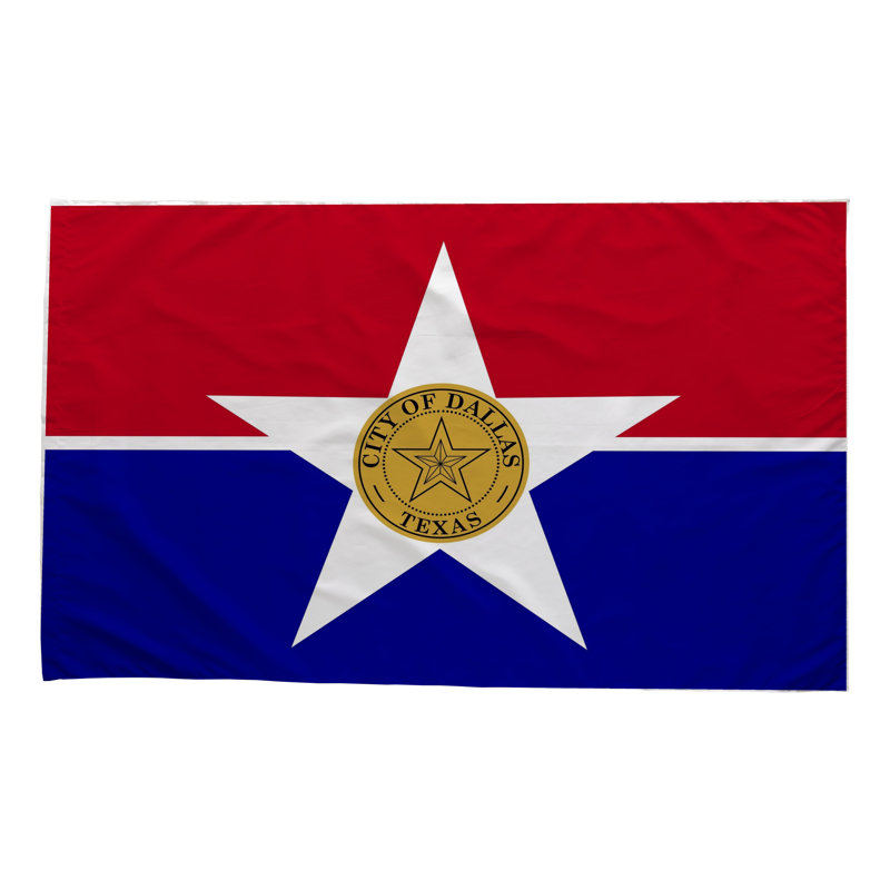 Drapeau de la ville de Dallas — Drapeau extérieur, H 24 po x l 36 po