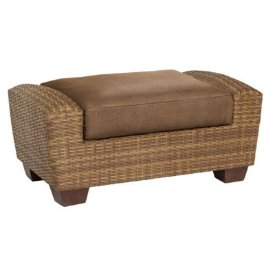 Saddleback Outdoor Ottoman with Sunbrella® Cushion