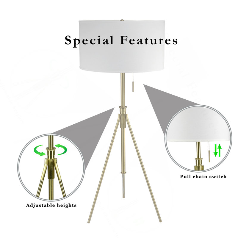 58" - 72"H Adjustable Tripod Floor W/ KD Shade (1PCS/CTN)   (1.78/9.9)