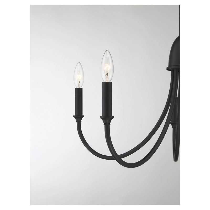 Lustre classique à 9 lumières Sandy Creek, Noir mat