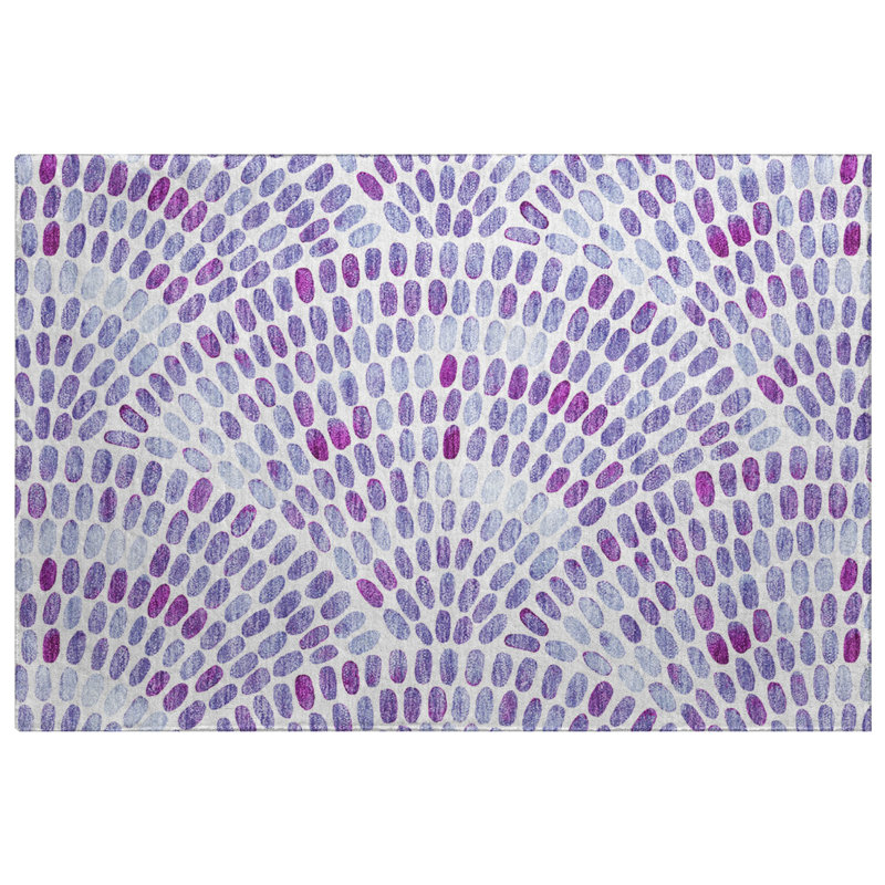 Tapis à poils longs Premium ADS186, Mauve, 2 pi 6 po x 3 pi 10 po