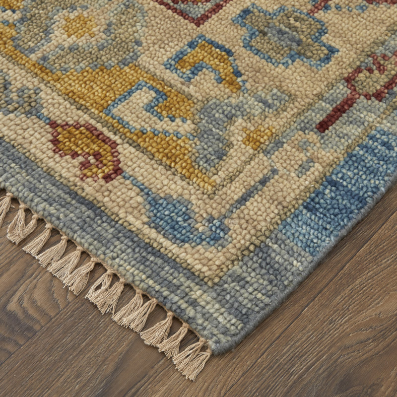 Nathanim Wool Oriental Area Rug, Rectangle 8' x 10'