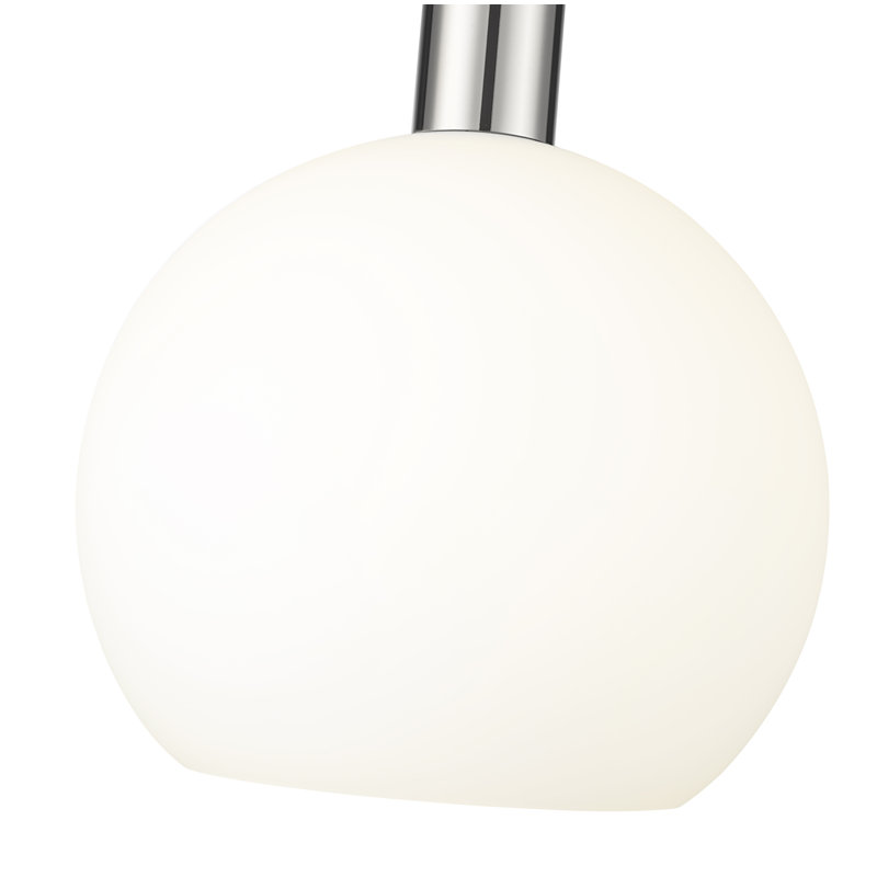 Luminaire suspendu 1 lumière Margo, Blanc, Nickel poli
