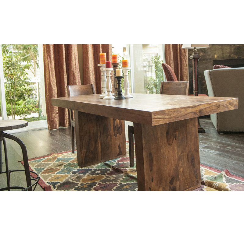 Lusby Sheesham Solid Wood Dining Table - 80"