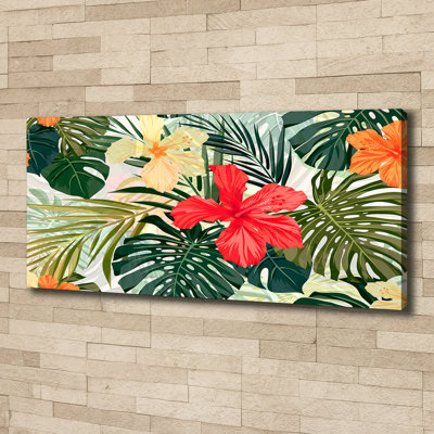 Hawaiian Flowers - No Frame Print on Canvas