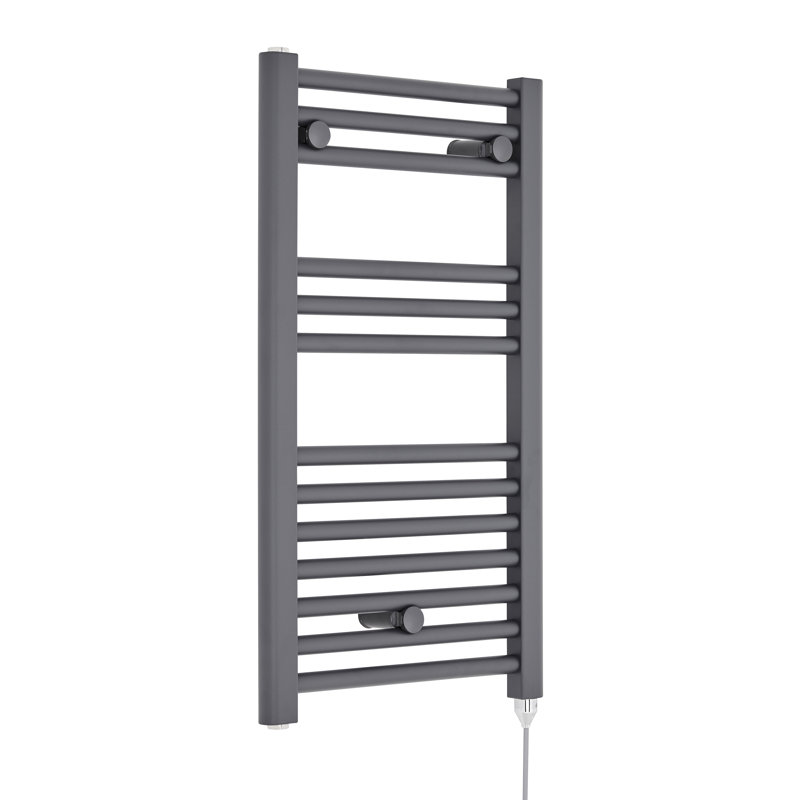 Spa Collection Straight Towel Rail Heated Towel Rails, 72cm H x 40cm W x 3cm D, Anthracite