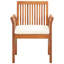 Chaise de salle à manger de patio moderne avec coussin en bois d'acacia massif-87290991-122893800
