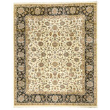 High-Quality Hand-Knotted Gold And Black Area Rug
