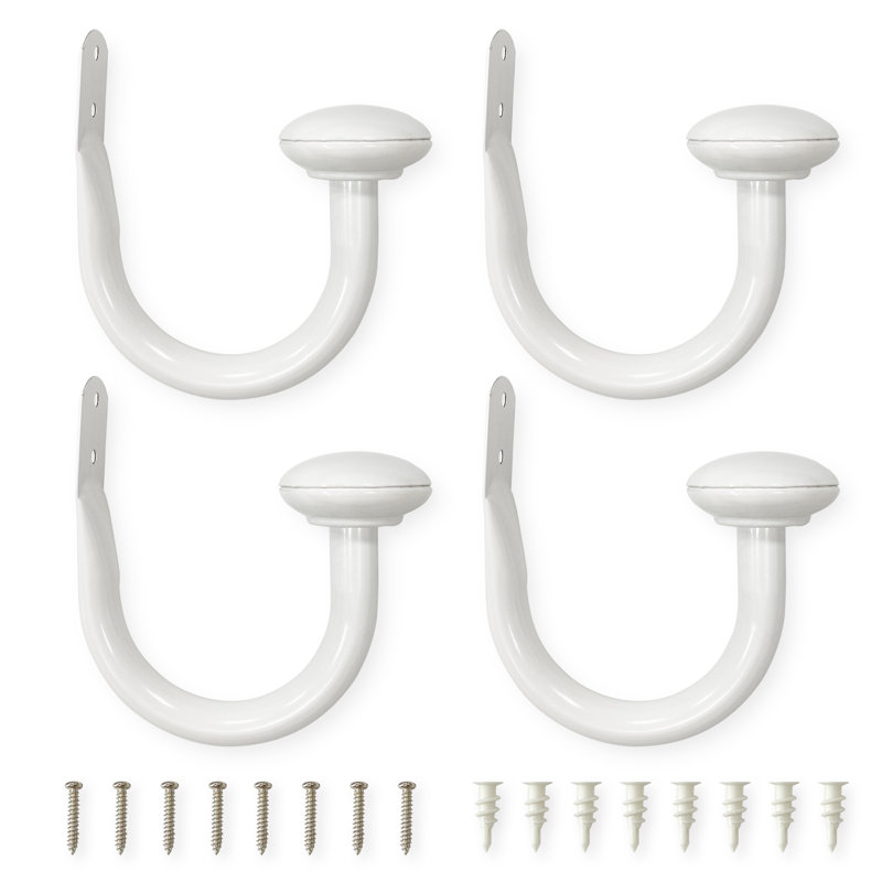 5.9" Curtain Holdback/Tieback, White