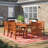 Anautica 6 - Person Wood Patio Dining Set with Rectangular Table