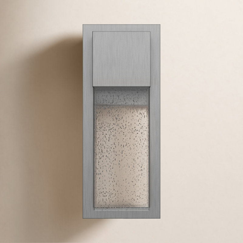 Lanterne murale d'extérieur moyenne Kimora avec finition anti-décoloration, Gris, H 20 po x l 8 po x P 5,7 po