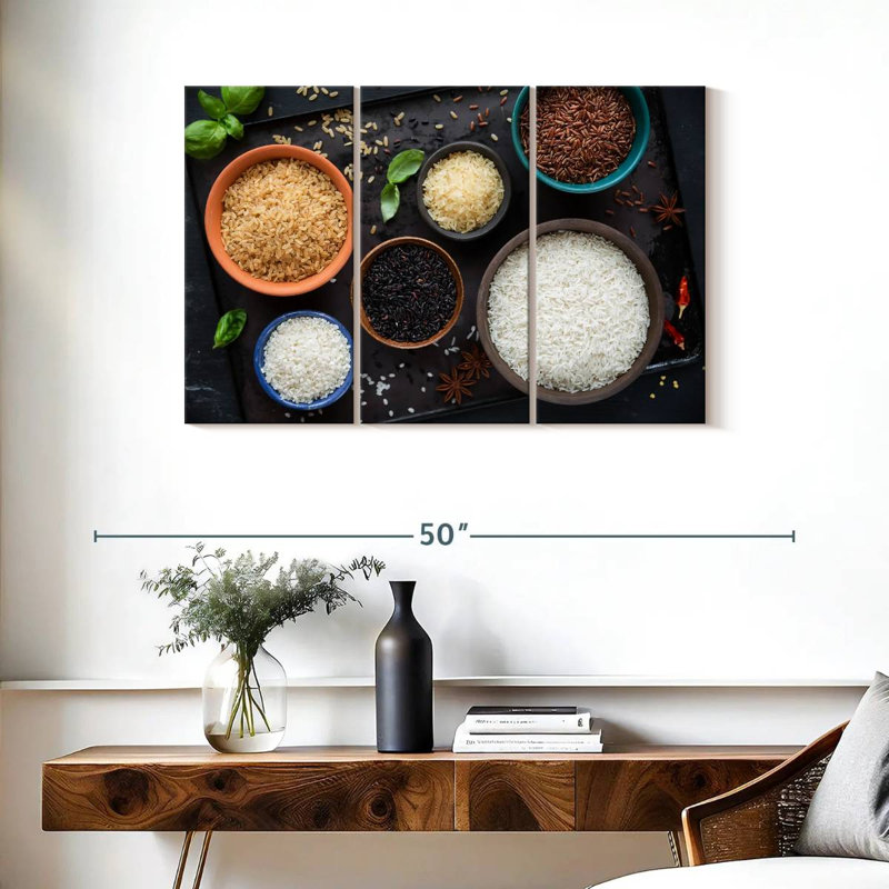 Rice In Bowls, 24" H x 38" W