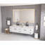 Miroir de salle de bain 84 po x 48 po à DEL avec façade et rétroéclairage, miroir de meuble-lavabo mural, anti-buée, mémoire, 3 couleurs, réglable en continu-804279341