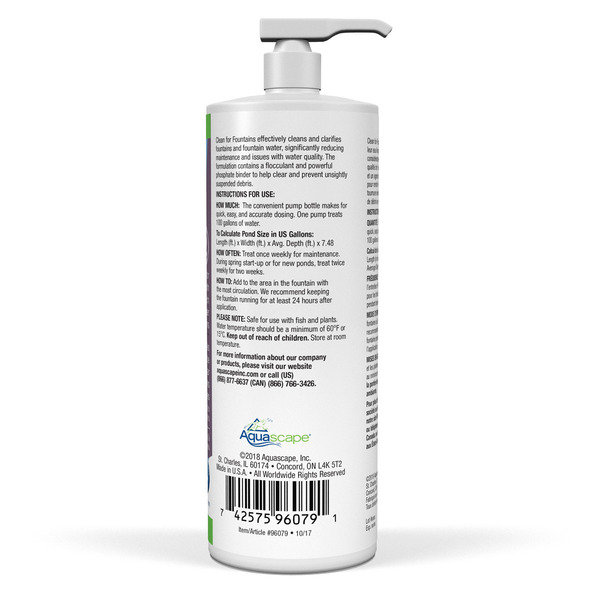 Aquascape Clean Water Treatment for Fountains and Water Gardens, 32 oz