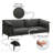 Black Top Grain Leather Sofa