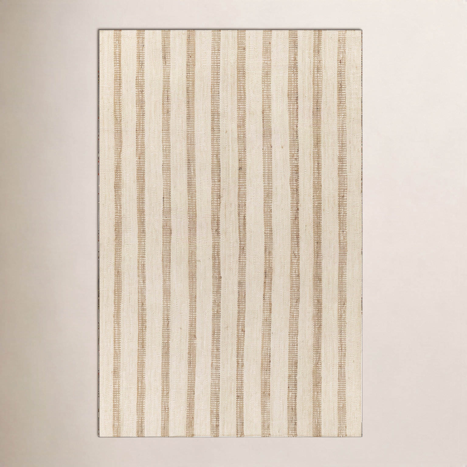 Aadison Ivory Hand-Woven Striped Jute Rug, Rectangle 8'10" x 11'10"