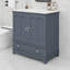 30 Inch Bathroom Vanity With Sink: Solid Wood Frame Modern Bathroom Cabinet With Adjustable Shelf & Drawer Divider-93122257