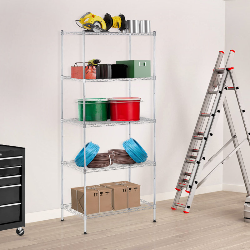 Étagère de rangement en métal à 5 niveaux