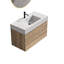 Meuble-lavabo mural flottant avec lavabo à quartz et tiroirs souples