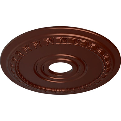 Endurathane Munich Ceiling Medallion, 17 1/2"OD x 3 5/8"ID x 1"P (Fits Canopies up to 5 5/8"), Hand-Painted Antique Copper Finish