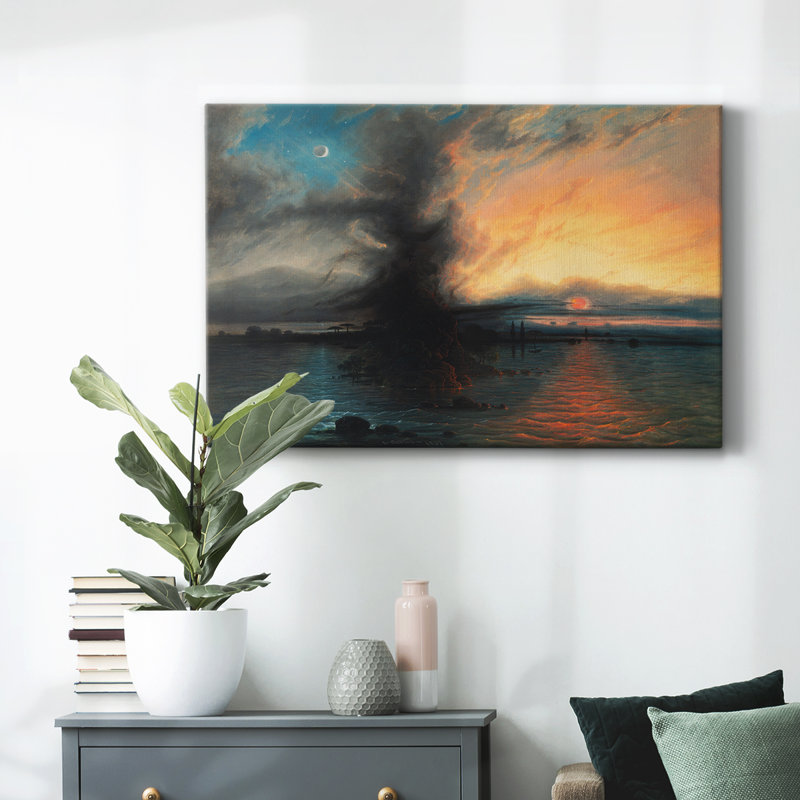 Paysage rétro - CX, H 13 po x l 19 po x P 1,5 po, Toile tendue