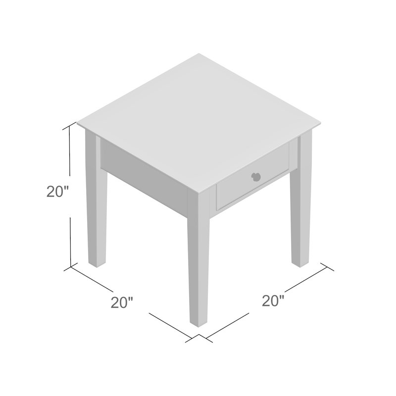 Table de bout avec rangement Taeron