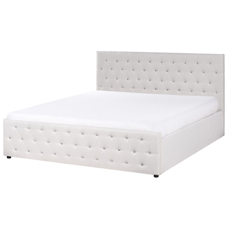 Amiens Upholstered Ottoman Storage Bed, Beige, Super King (6')