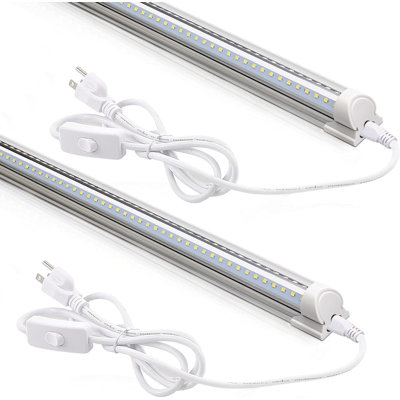 Barrina 2FT T8 Led Shop Lights, 20W, 3000LM, 5000K, 2 Packs