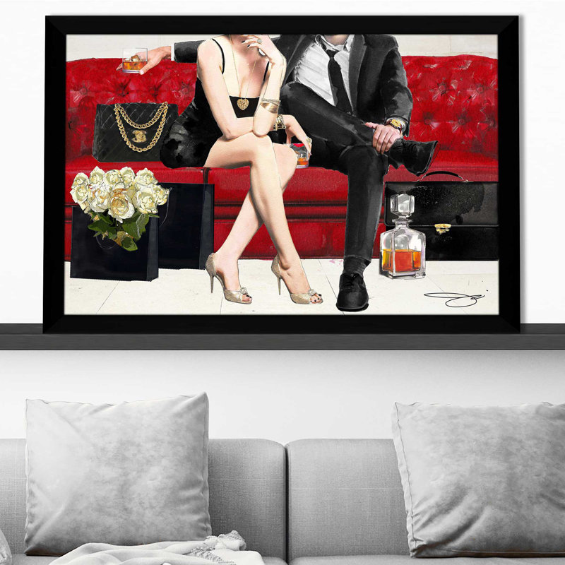 «Cocktail Hour» par By Jodi - impression, Cadre noir, H 33,5 po x l 49,5 po x P 1 po