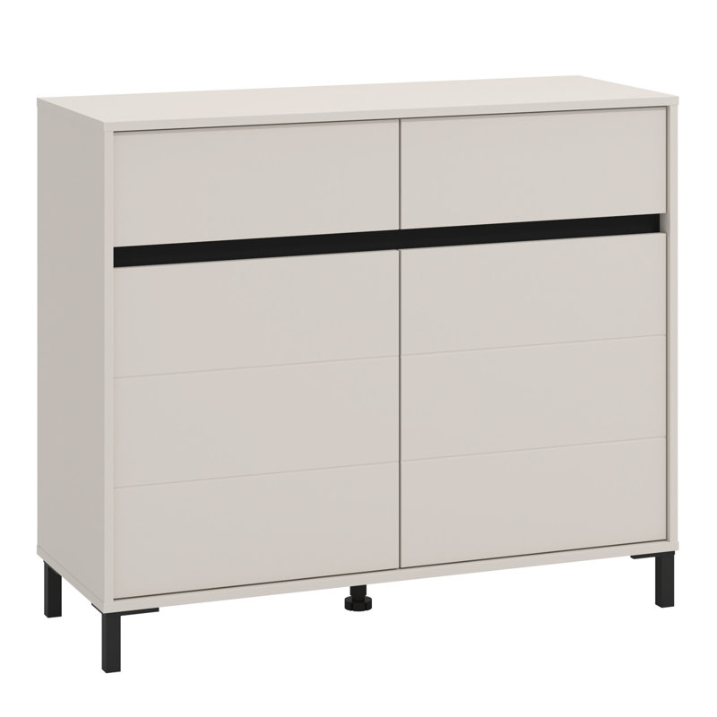 Gonde Metal Rectangle Accent Cabinet, White