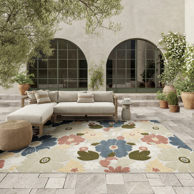 Tapis moderne multicolore Aloha, Rectangle 7 pi 10 po x 10 pi 6 po