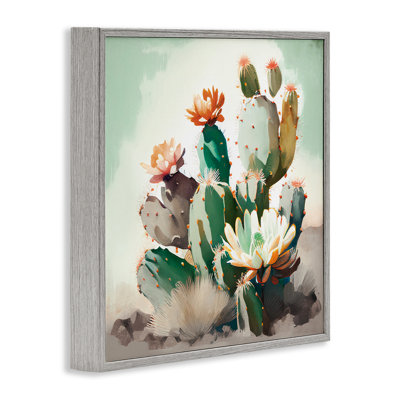 Fleurs du désert dans des tons vifs, estampe numérique, design par Titan Turner