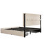 Lit plateforme Queen Size avec tête de lit ajustable et tiroirs de rangement, beige-695053005-695053007